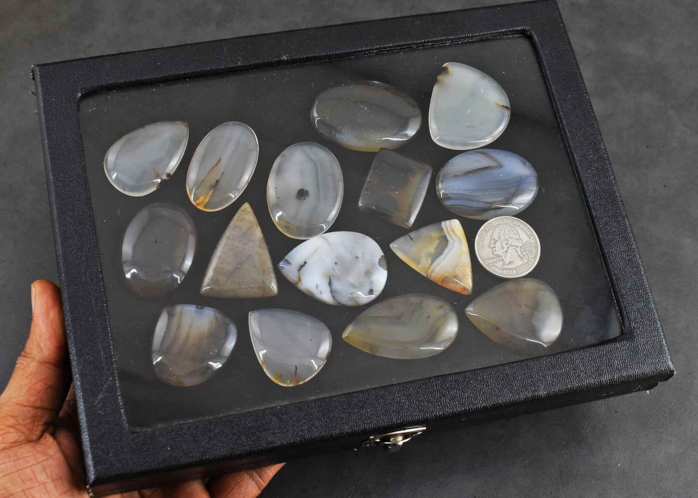 Exclusive  636.00  Carats  Genuine  Agate  Untreated  Gemstone  Cabochon  Lot