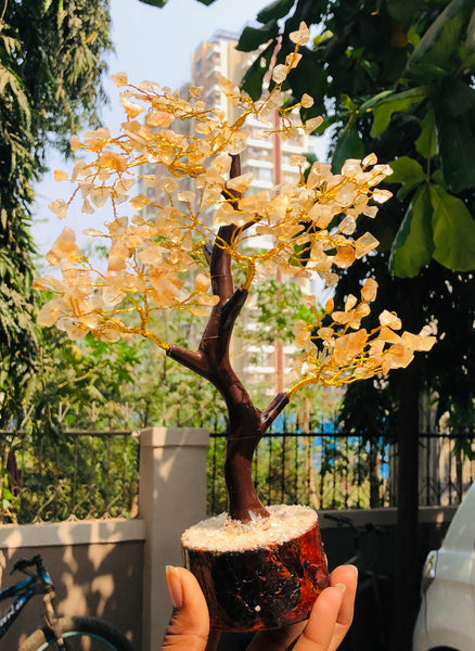Precious 9 Inches 1100.00 Cts Genuine Citrine Crystal Gemstone Tree