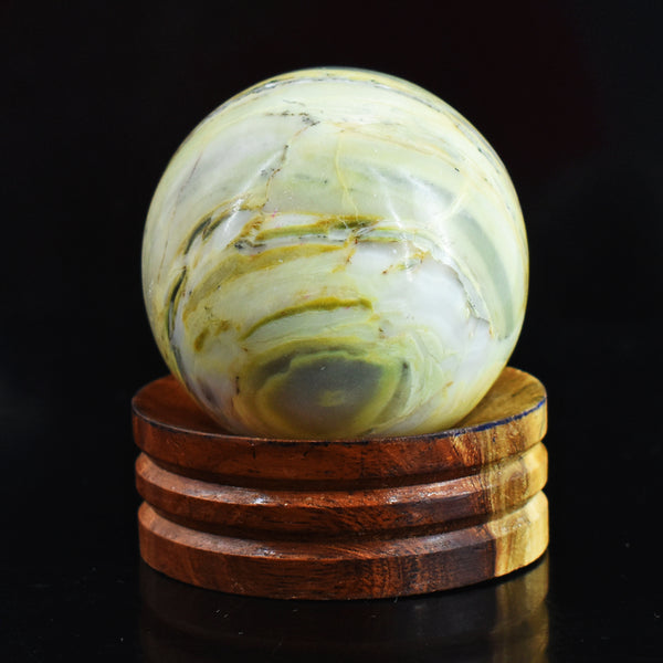 Natural 955.00 Carats Genuine Serpentine  Hand Carved Crystal  Healing Sphere Gemstone Carving