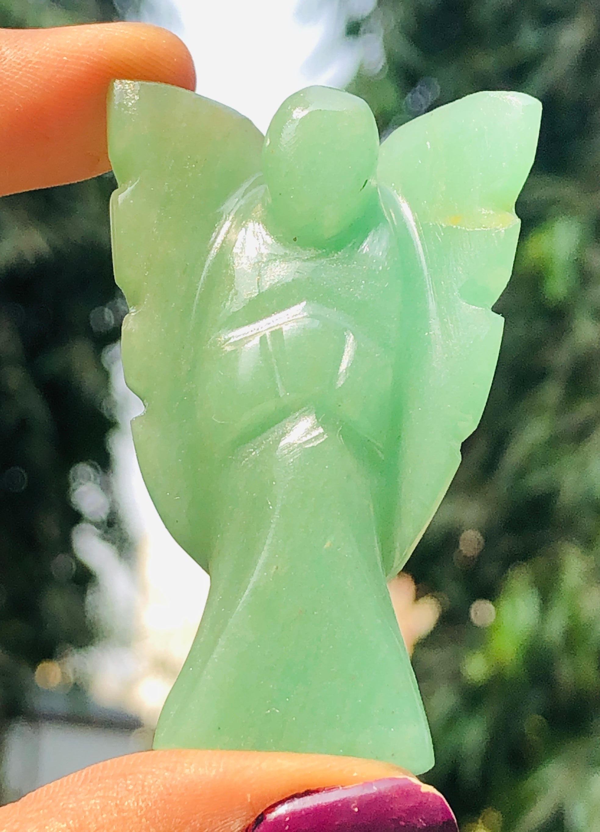 Fabulous 140.00 Cts Genuine Green Aventurine Healing Premium Divine Crystal Angel