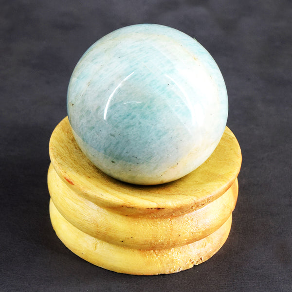 Very Attractive 648.00 Cts Genuine Amazonite Hand Carved Healing Crystal Gemstone Sphere