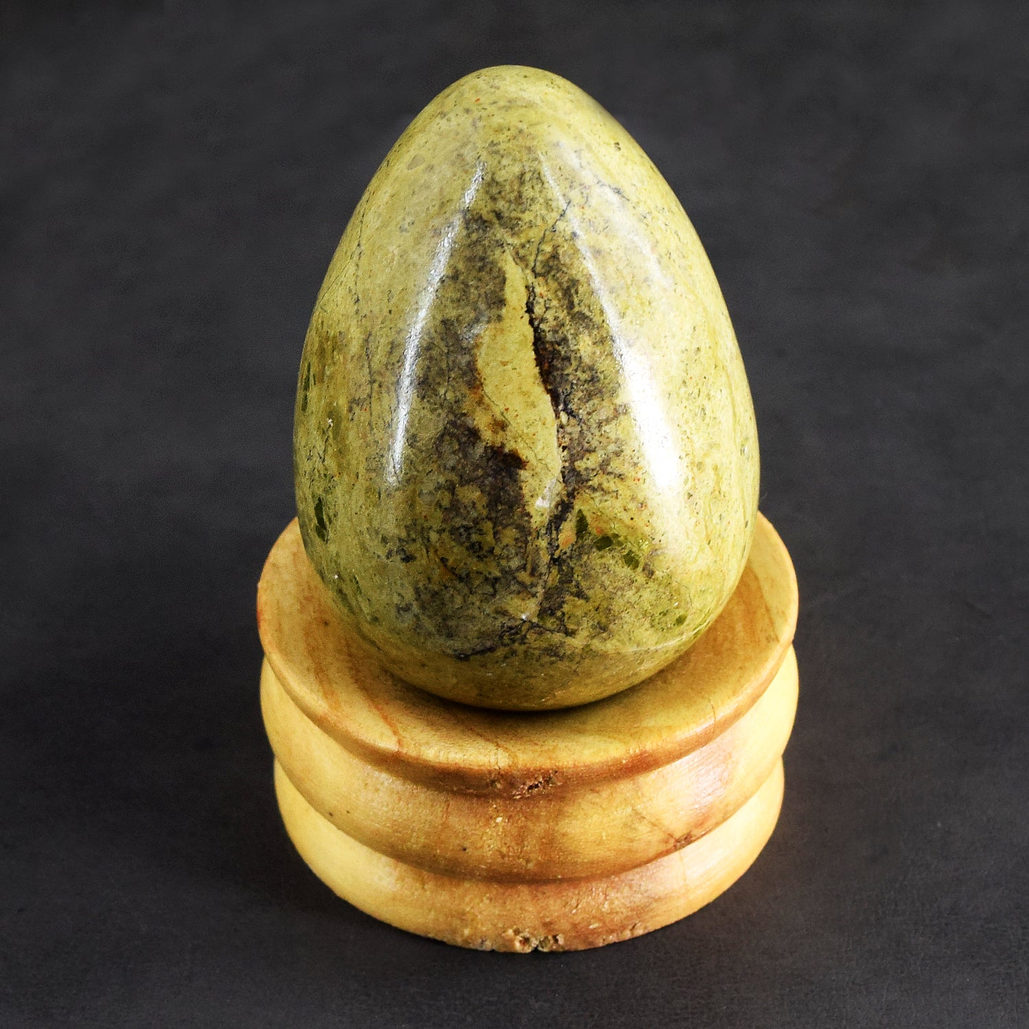 Optimistic 1091.00 Cts Genuine Blood Green Uankite Premium Healing Crystal Egg