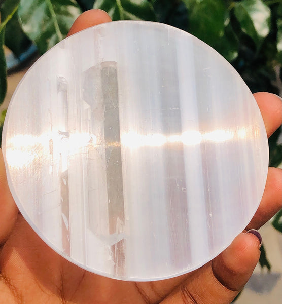 Charming 364.00 Cts Genuine Selenite Healing Crystal Gemstone Premium Plate
