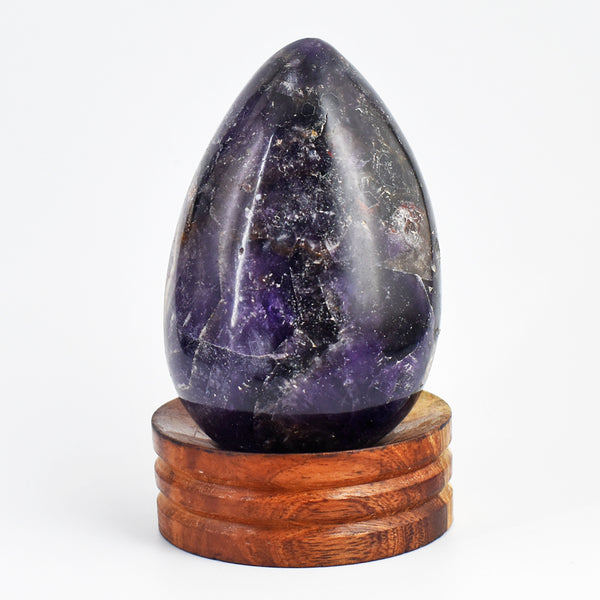 Stunning 1272.00 Cts Genuine Amethyst Hand Carved Crystal Healing Gemstone Egg