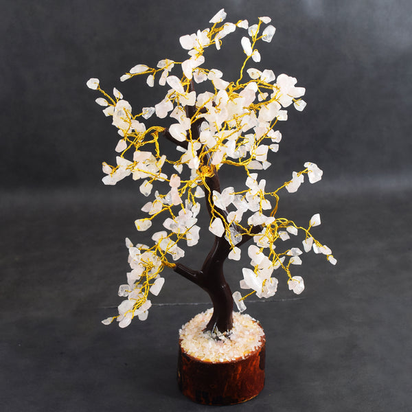 Excellent 9 Inches 1213.00 Cts Genuine Rose Quartz Crystal Gemstone Tree