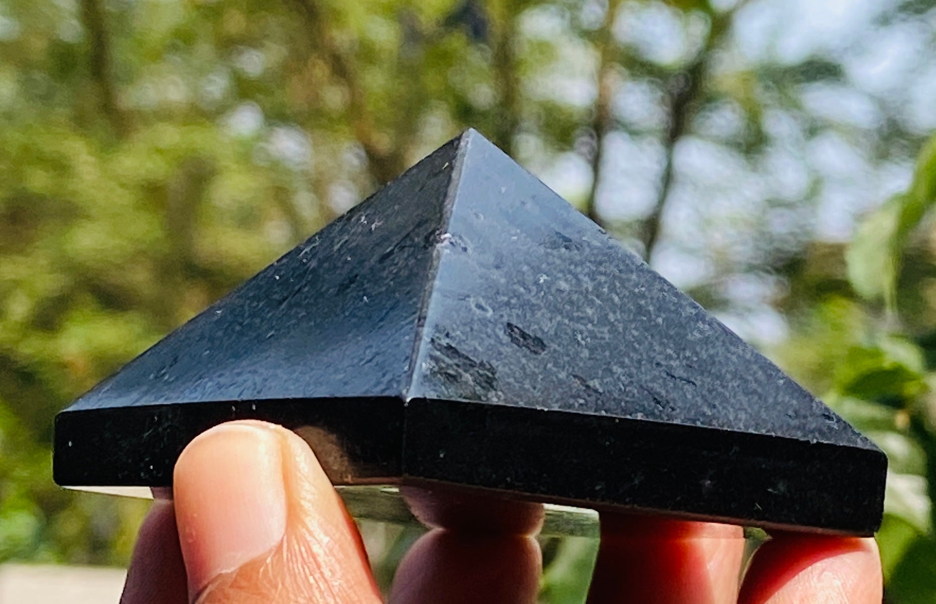 Exclusive 563.00 Cts Genuine Black Spinel Crystal Specimen Healing Divine Premium Pyramid
