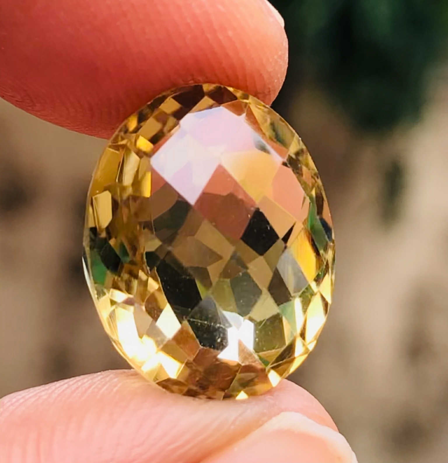 Fabulous 11.00 Cts Genuine Citrine Faceted Loose Gemstone