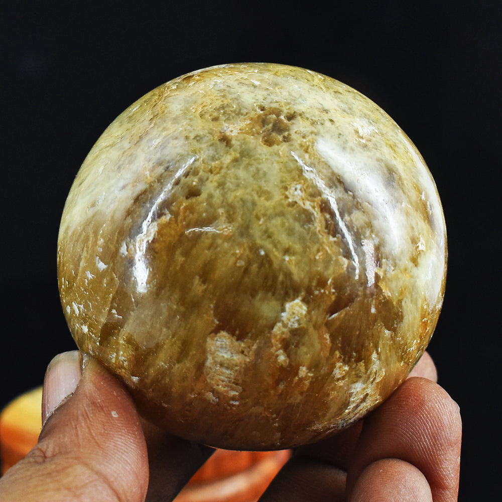 Amazing  1169.00 Carats  Genuine Cat's  Eye  Hand  Carved  Crystal  Healing  Sphere