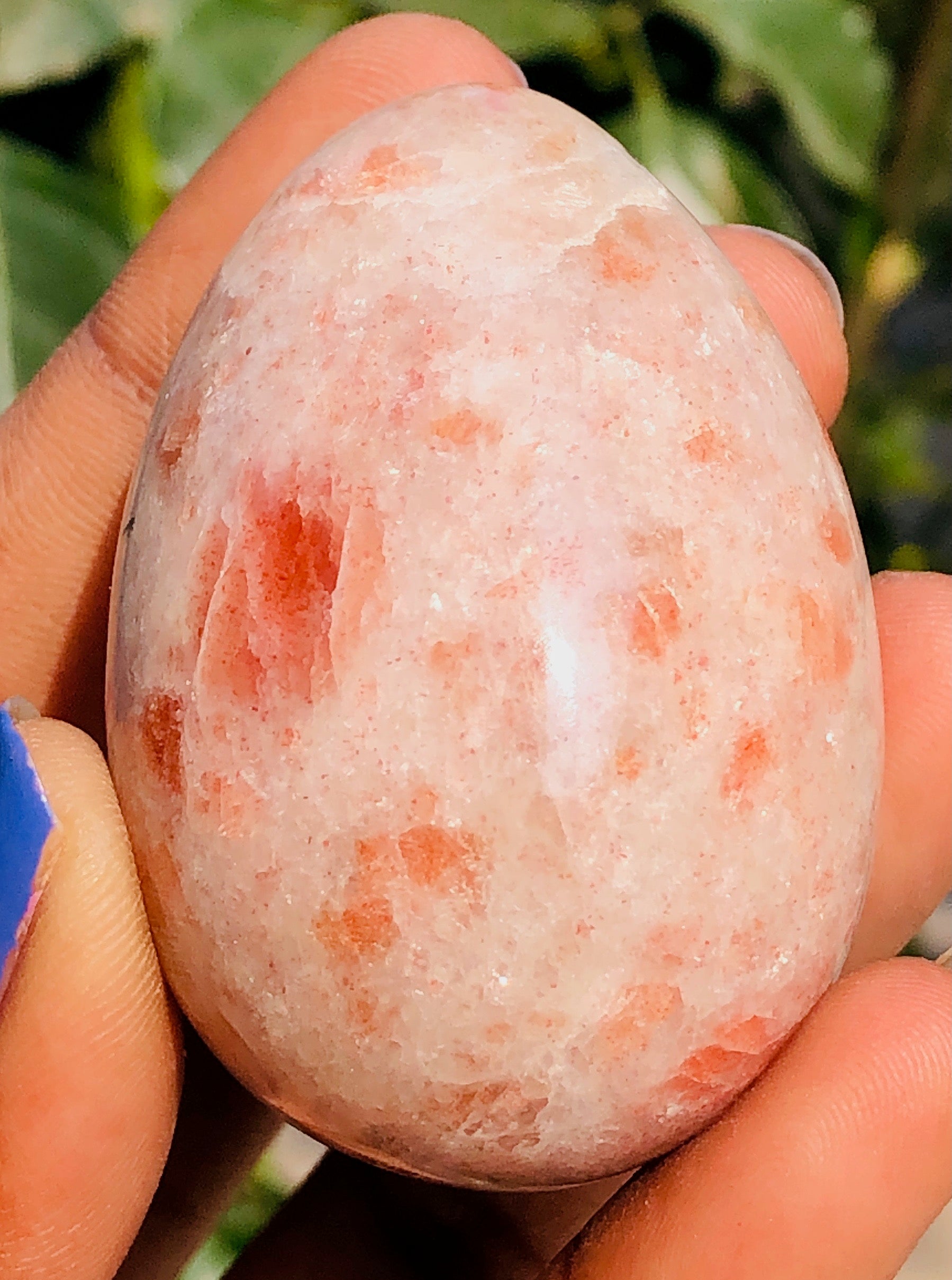 Genuine 429.00 Cts Exclusive Sunstone Crystal Healing Premium Egg