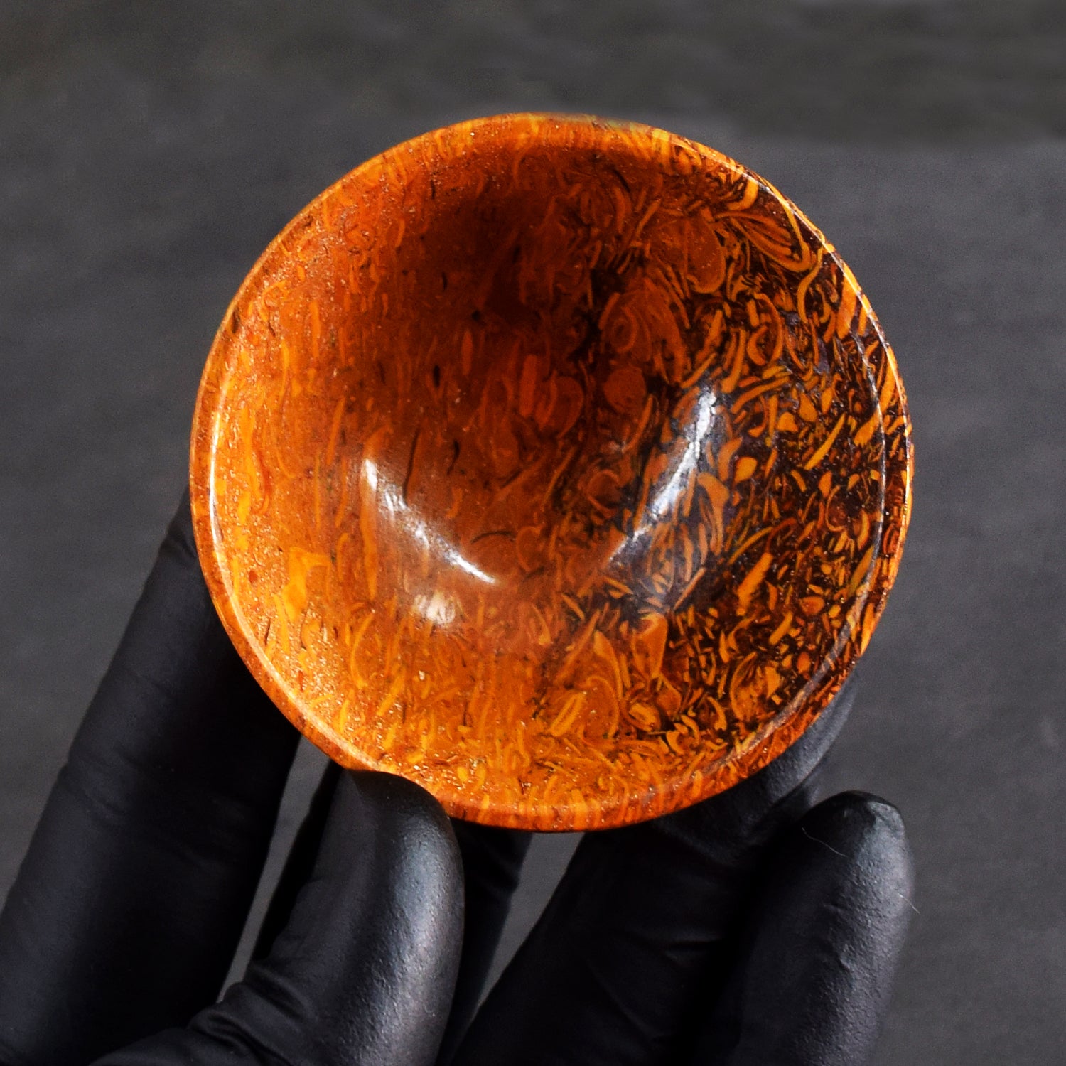 Awesome 191.00 Carats Genuine Golden Art Jasper Hand Carved Crystal Gemstone Carving Bowl