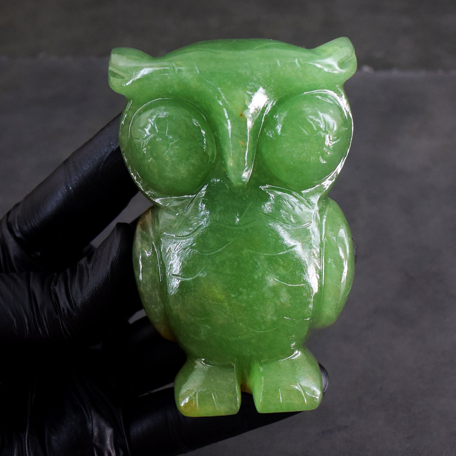 Bestest 1186.00 Cts Genuine Green Aventurine Gemstone Hand Carved Premium Crystal Owl
