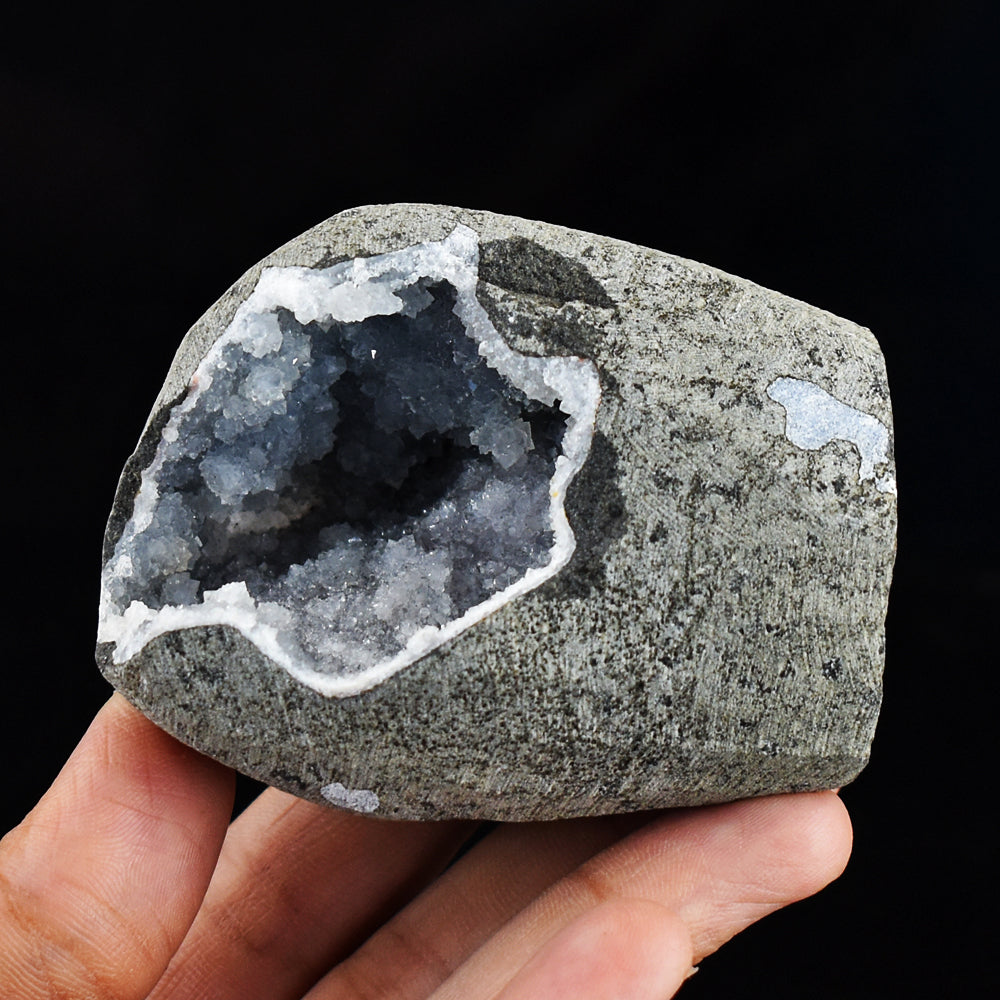 Exclusive 1069.00 Cts Genuine Chalcedony With MM Quartz Crystal Specimen Gemstone