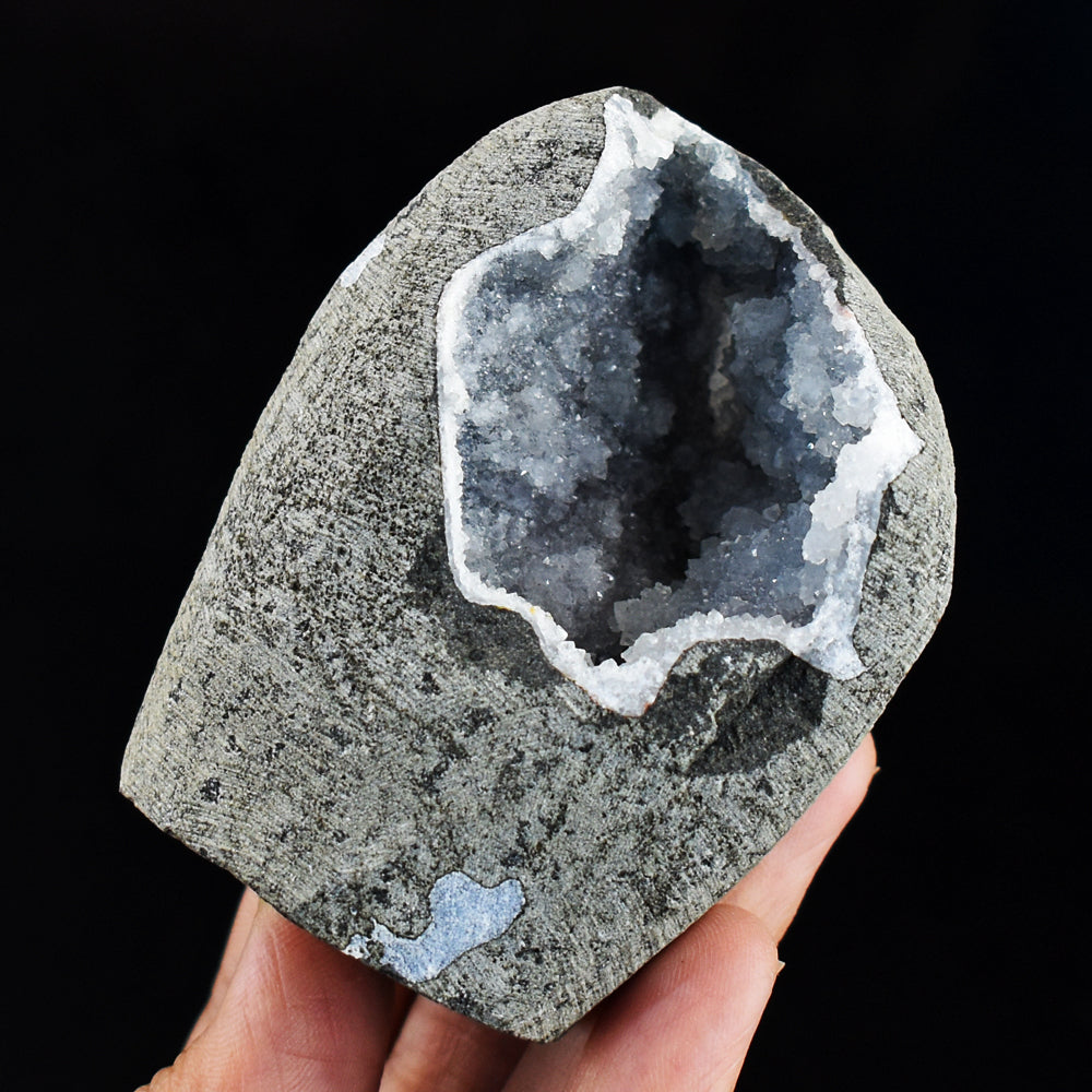 Exclusive 1069.00 Cts Genuine Chalcedony With MM Quartz Crystal Specimen Gemstone