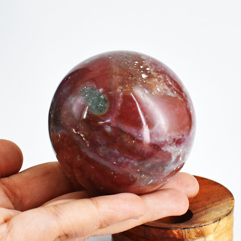 Craftsmen 1488.00 Carats Genuine Moss Agate  Hand  Carved Crystal  Healing Gemstone  Sphere
