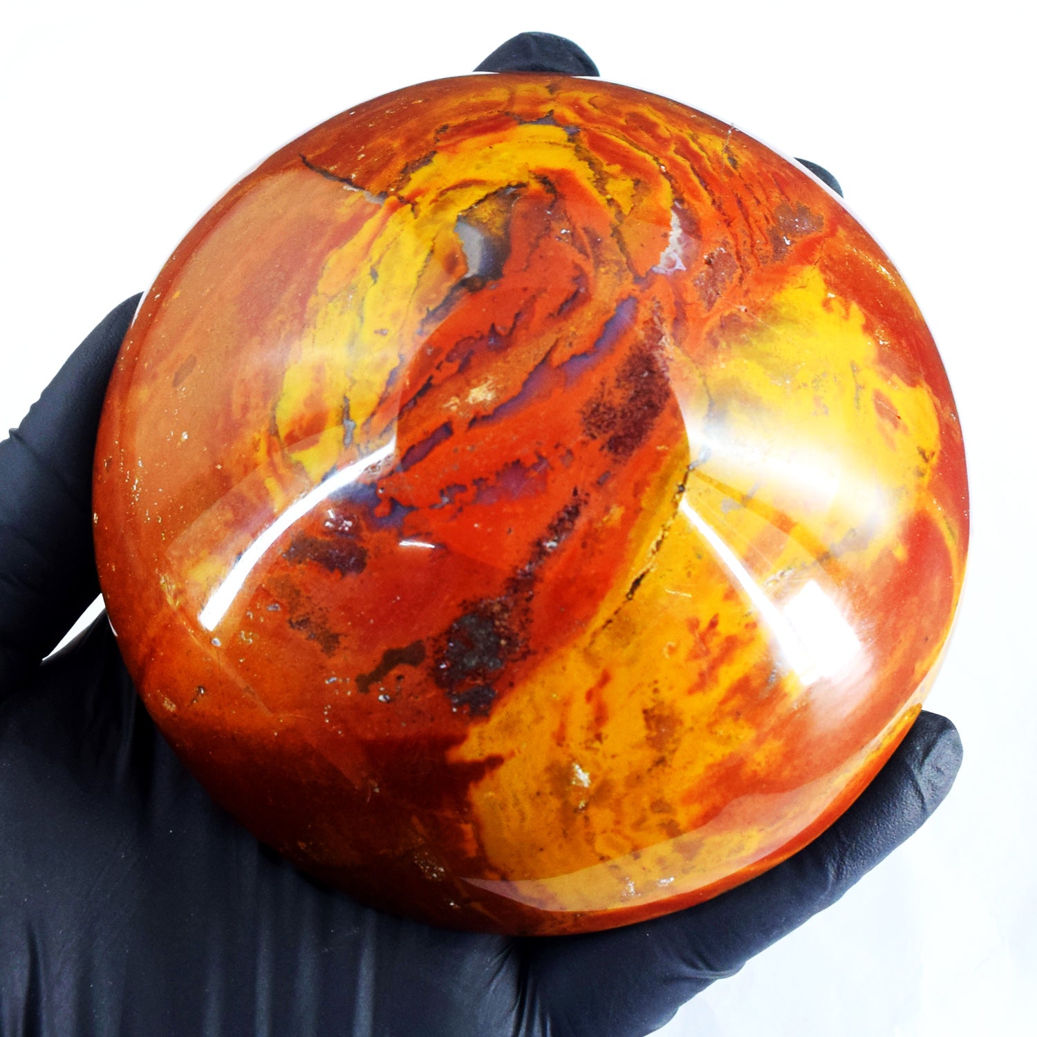 Incredible 450.00 Carats Genuine Red Mookaite Hand Carved Crystal Gemstone Carving Big Bowl