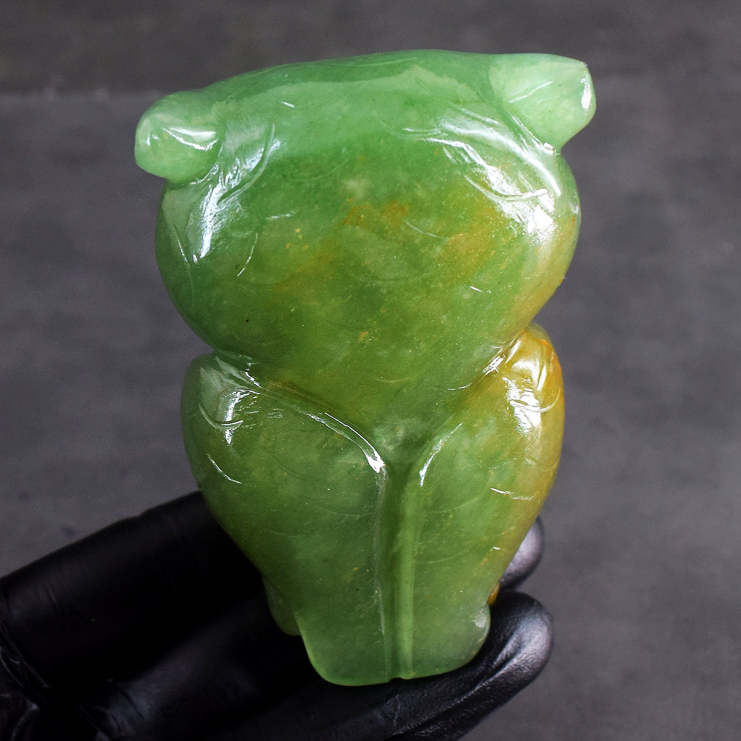 Bestest 1186.00 Cts Genuine Green Aventurine Gemstone Hand Carved Premium Crystal Owl