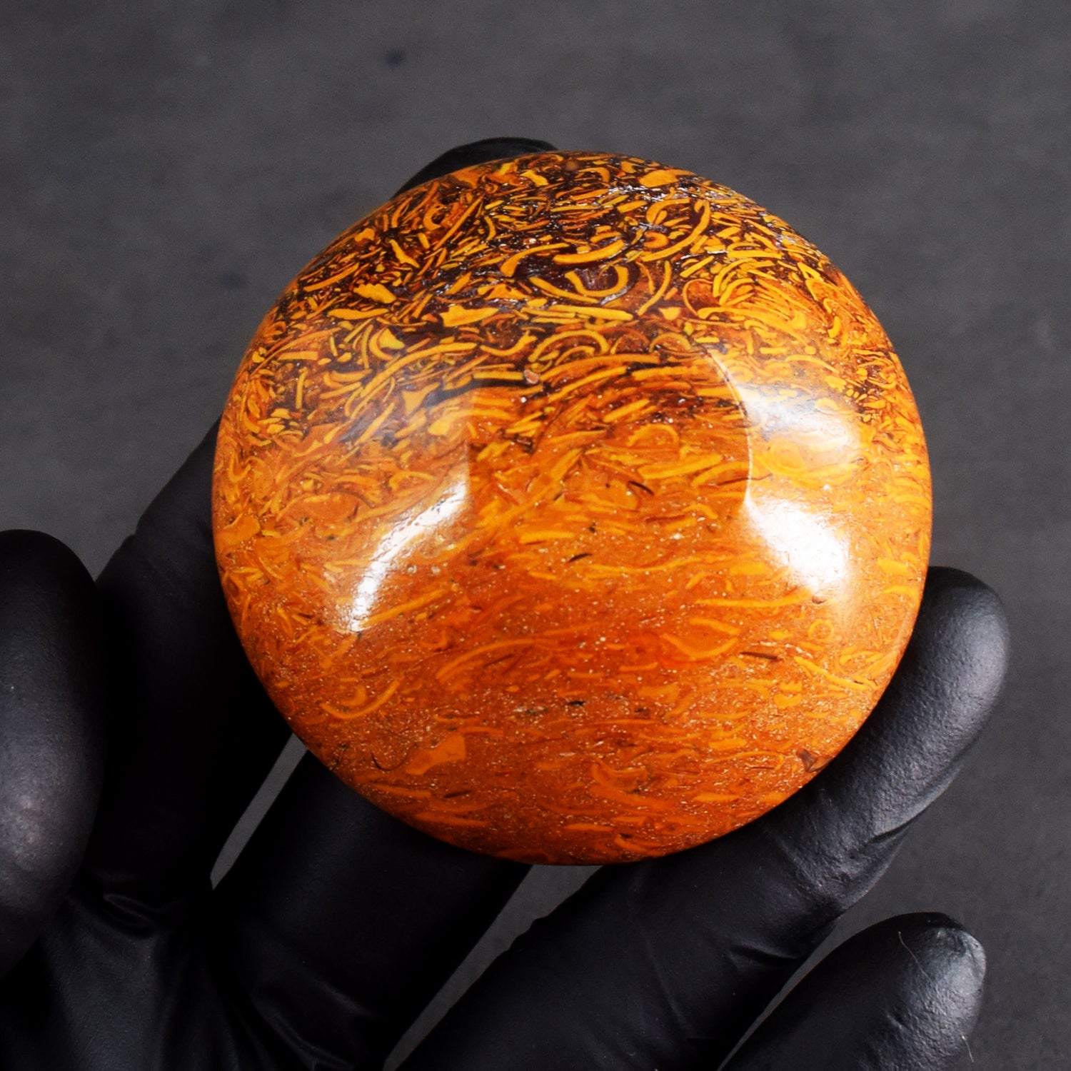 Awesome 191.00 Carats Genuine Golden Art Jasper Hand Carved Crystal Gemstone Carving Bowl