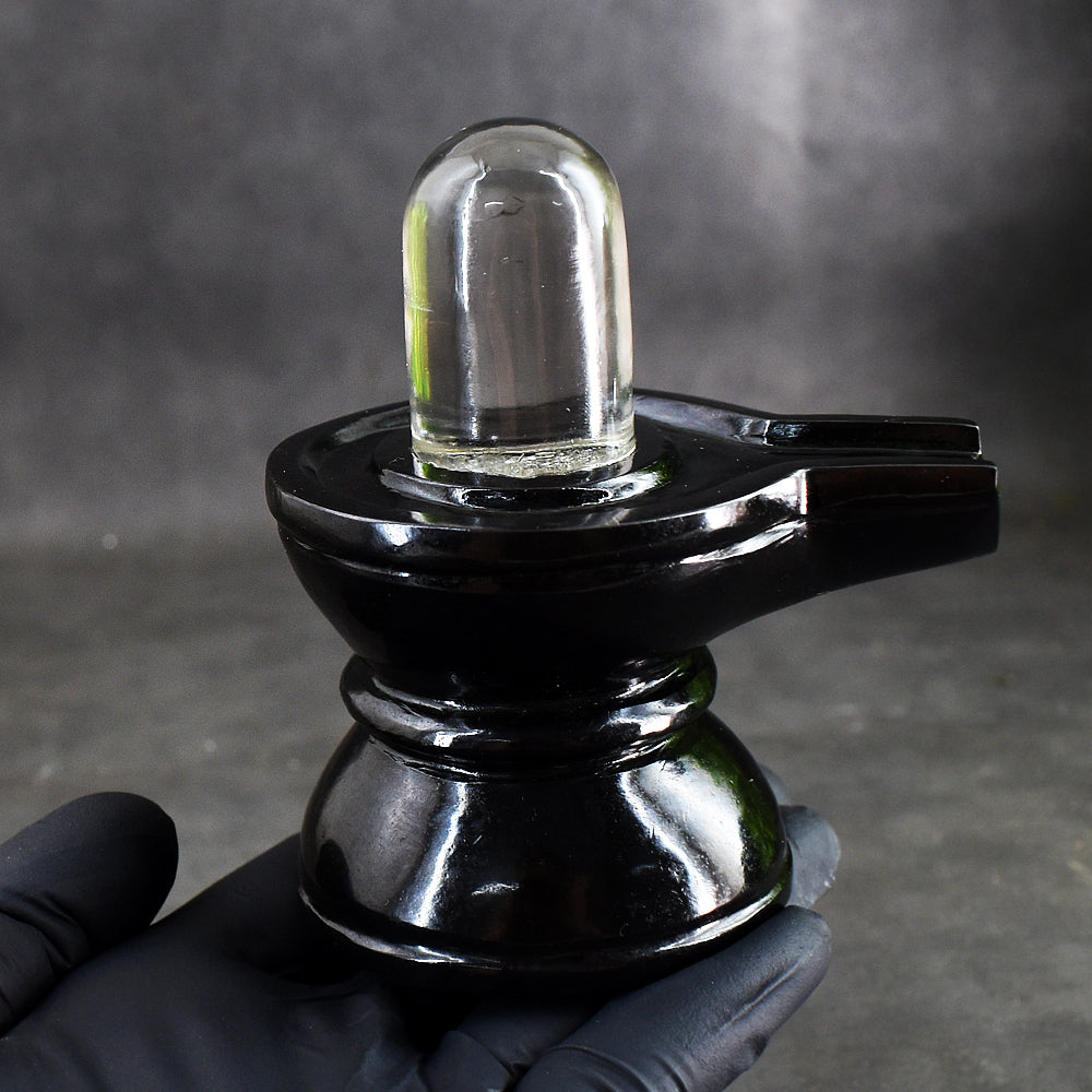 Pleasing 1859.00 Cts Genuine Spinel & White Quartz Hand Carved Premium Shivling Crystal