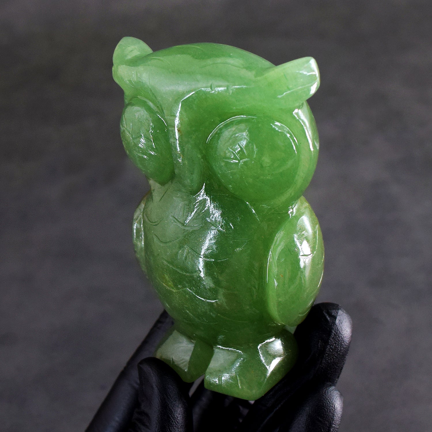 Bestest 1186.00 Cts Genuine Green Aventurine Gemstone Hand Carved Premium Crystal Owl
