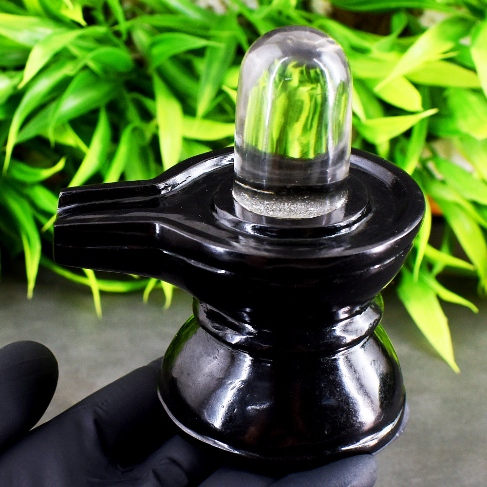 Pleasing 1859.00 Cts Genuine Spinel & White Quartz Hand Carved Premium Shivling Crystal