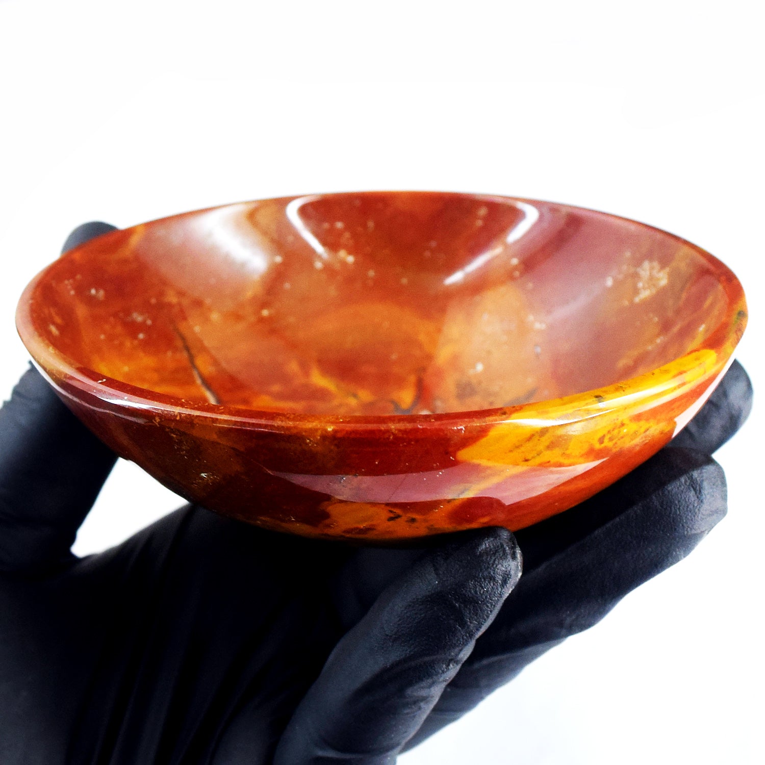 Incredible 450.00 Carats Genuine Red Mookaite Hand Carved Crystal Gemstone Carving Big Bowl