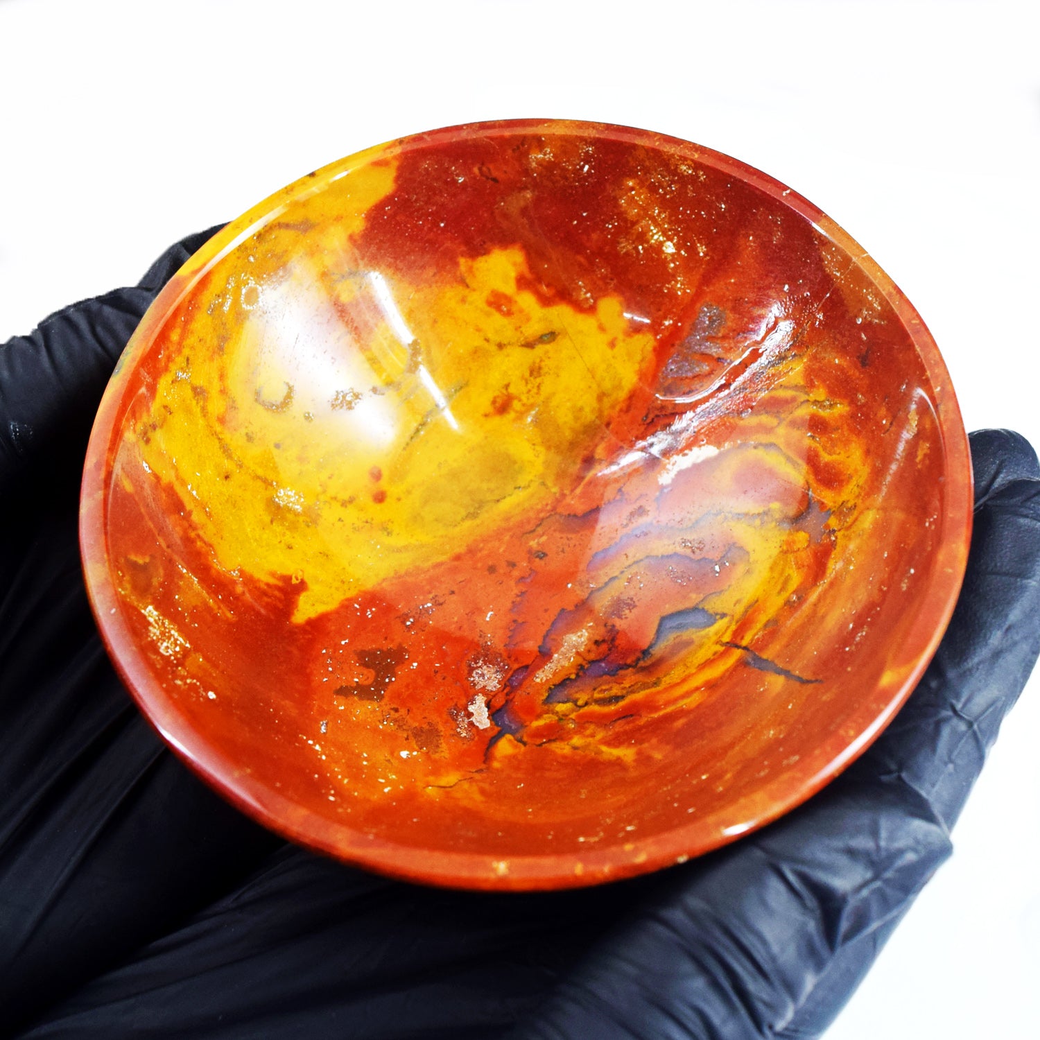 Incredible 450.00 Carats Genuine Red Mookaite Hand Carved Crystal Gemstone Carving Big Bowl
