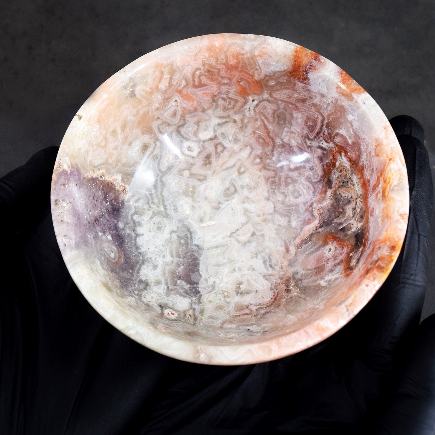 Optimistic 1176.00 Carats Genuine Crazy Lace Agate Hand Carved Crystal Gemstone Carving Big Bowl