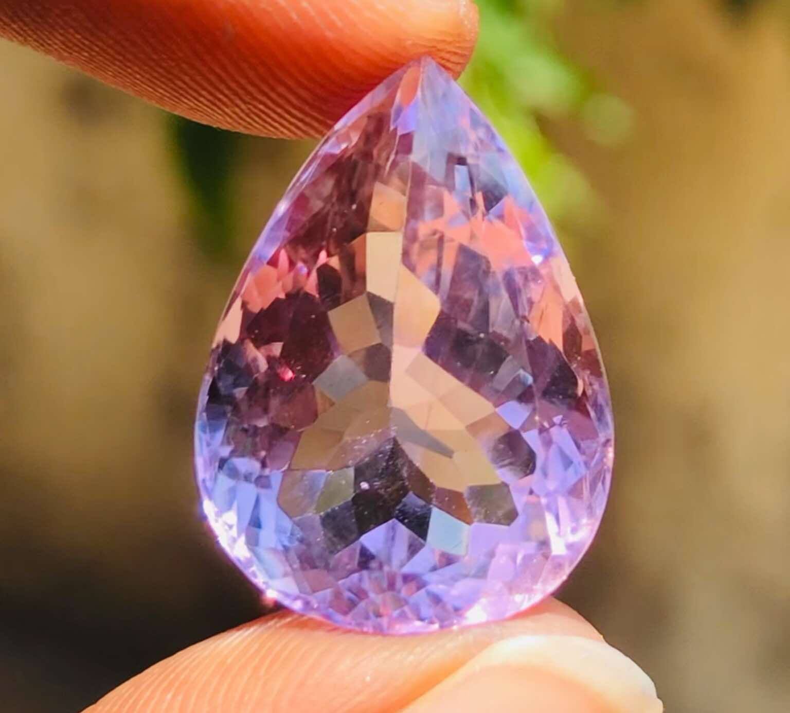 Gorgeous 22.00 Cts Genuine Amethyst Faceted Loose Gemstone