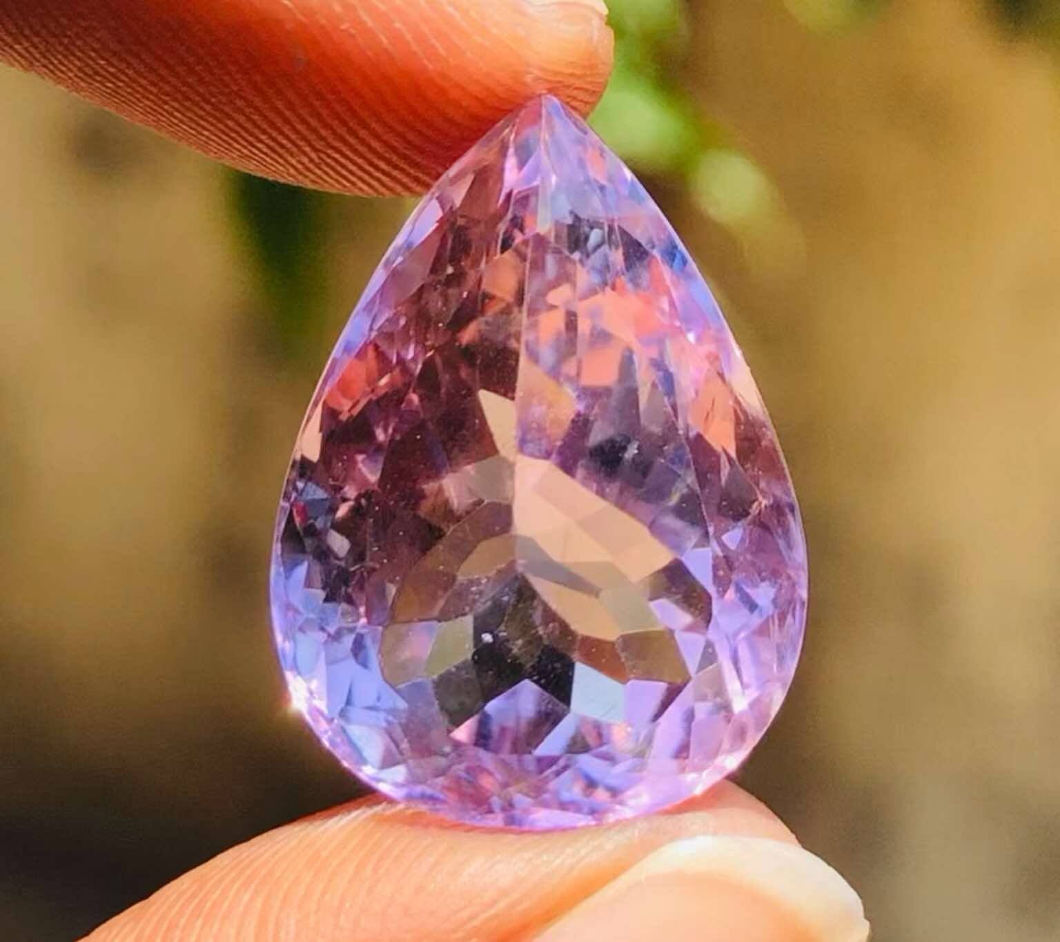 Gorgeous 22.00 Cts Genuine Amethyst Faceted Loose Gemstone