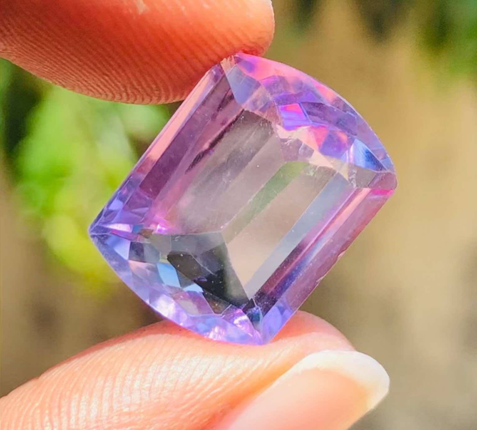 Stunning 11.00 Cts Genuine Amethyst Faceted Loose Gemstone