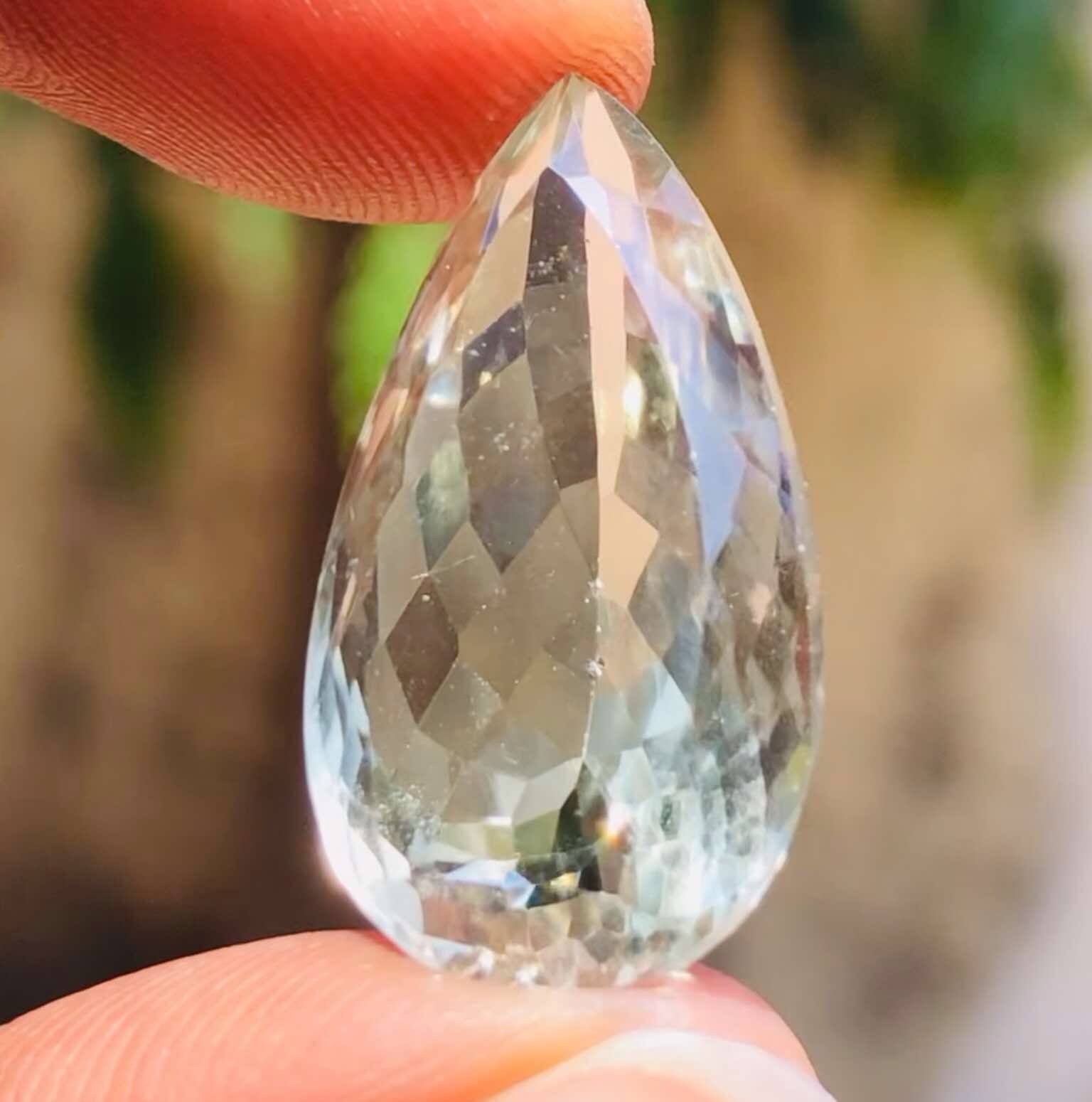 Amazing 19.00 Cts Genuine Prasiolite Faceted Loose Gemstone