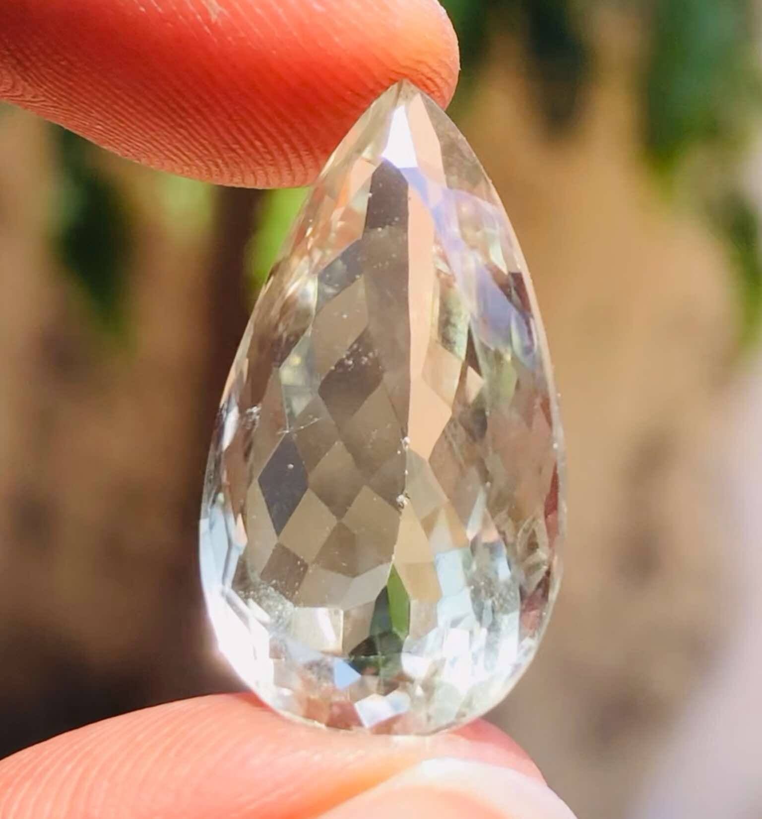 Amazing 19.00 Cts Genuine Prasiolite Faceted Loose Gemstone