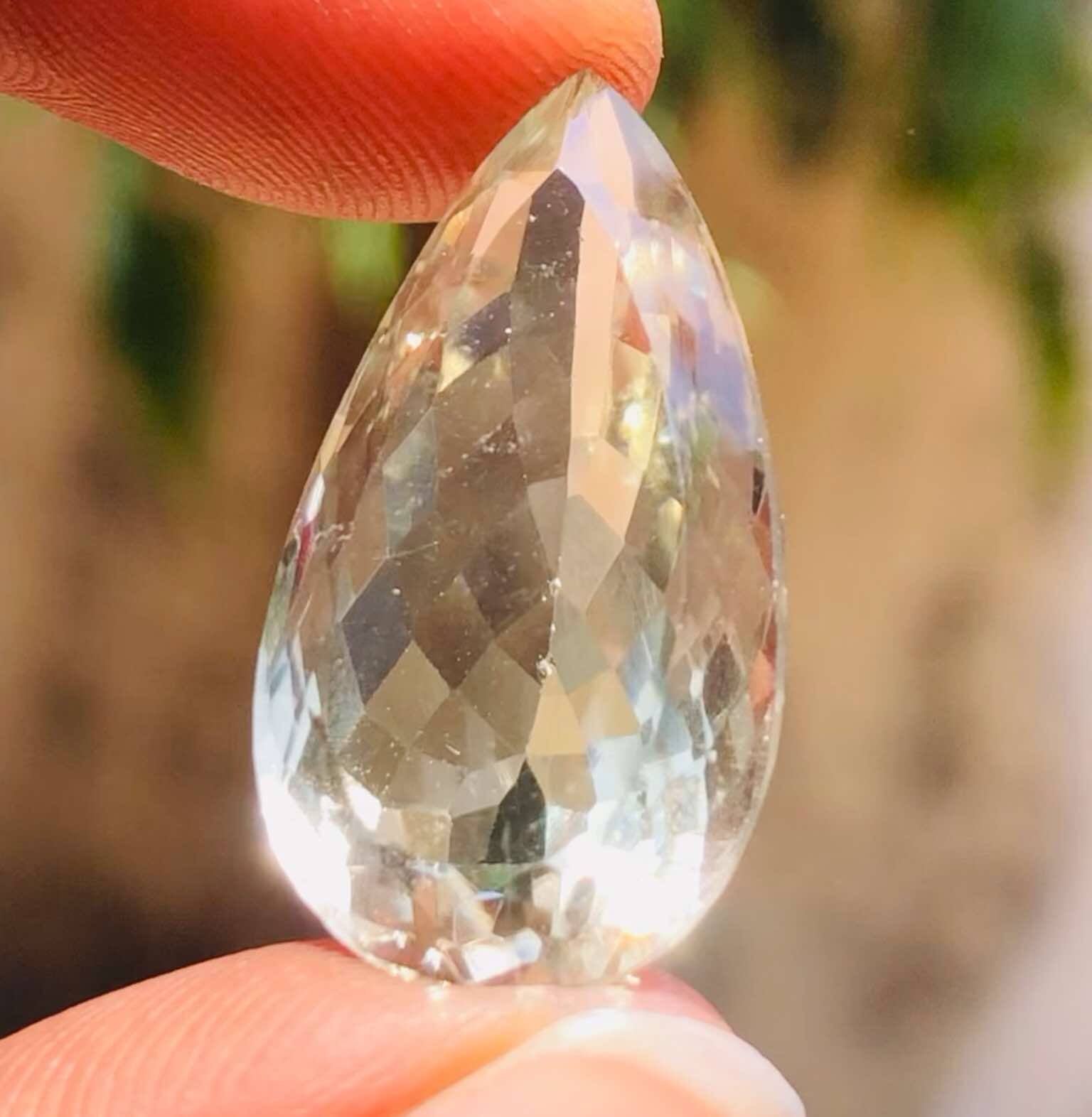 Amazing 19.00 Cts Genuine Prasiolite Faceted Loose Gemstone