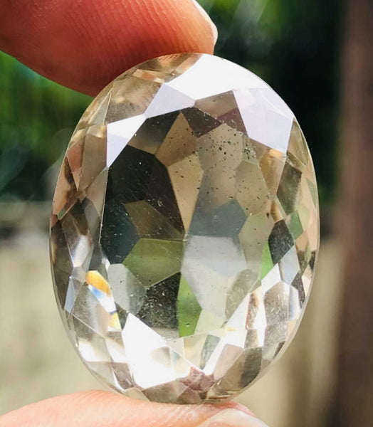 Beautiful 52.00 Cts Genuine Smoky Quartz Faceted Loose Gemstone
