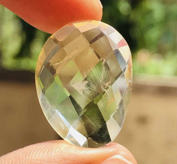 Fabulous 15.00 Cts Genuine Citrine Faceted Loose Gemstone