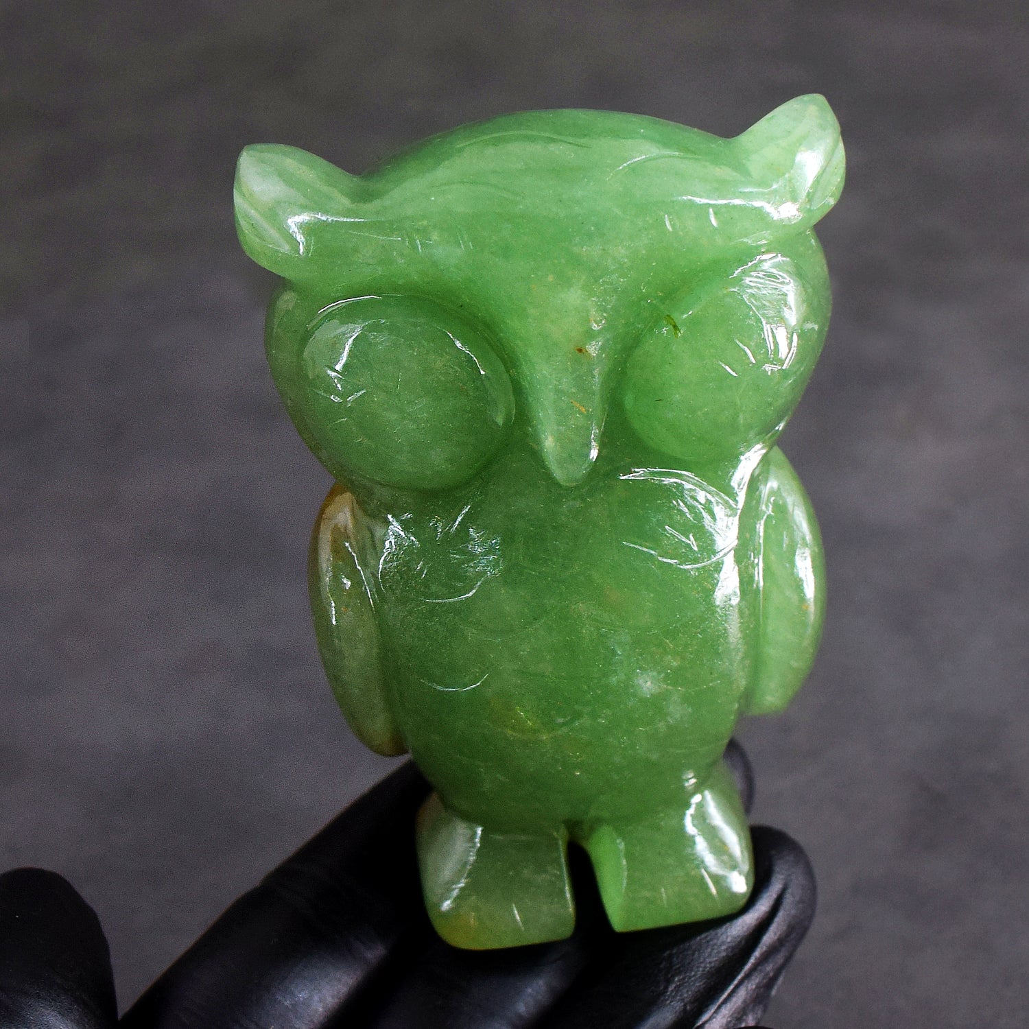 Bestest 1186.00 Cts Genuine Green Aventurine Gemstone Hand Carved Premium Crystal Owl