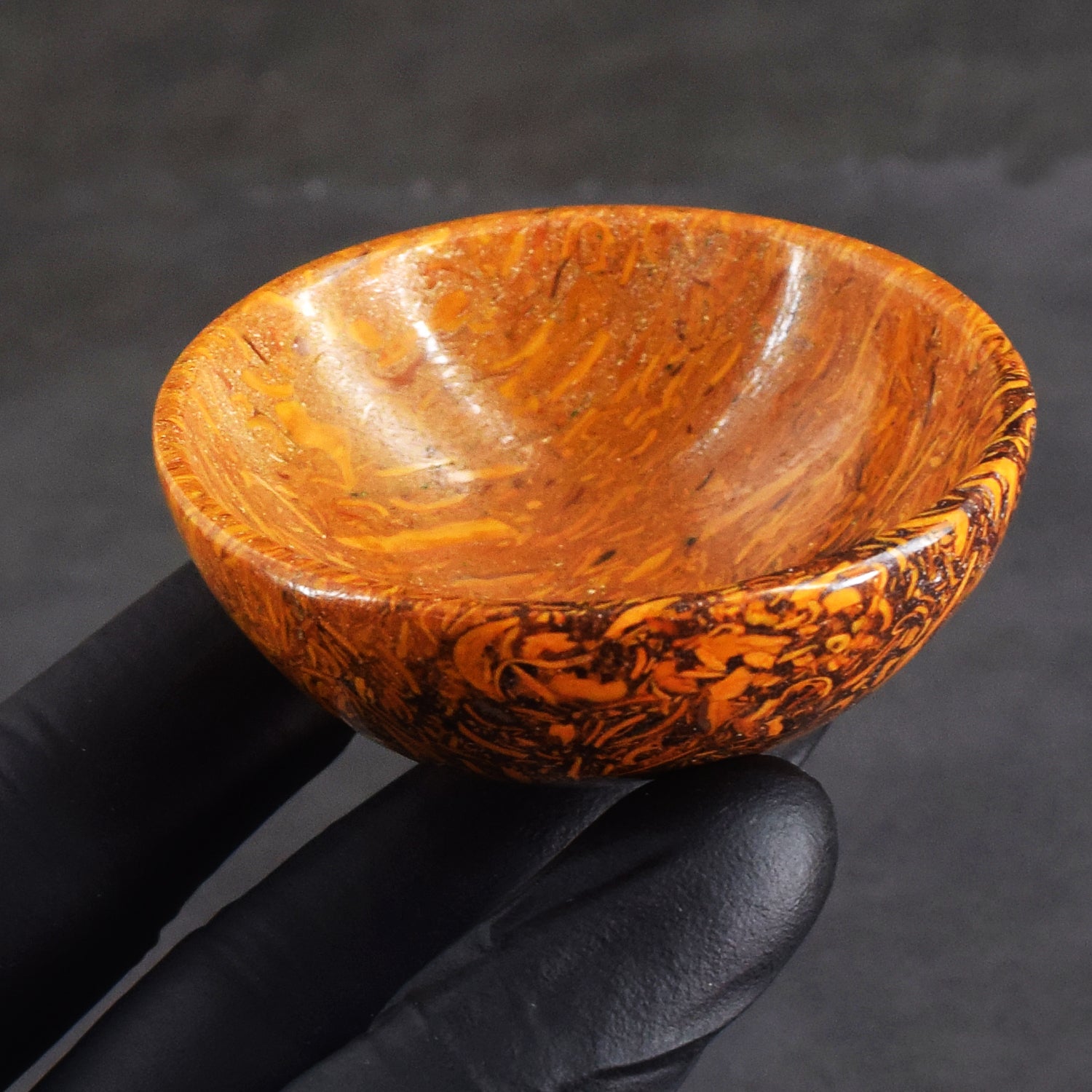 Awesome 191.00 Carats Genuine Golden Art Jasper Hand Carved Crystal Gemstone Carving Bowl