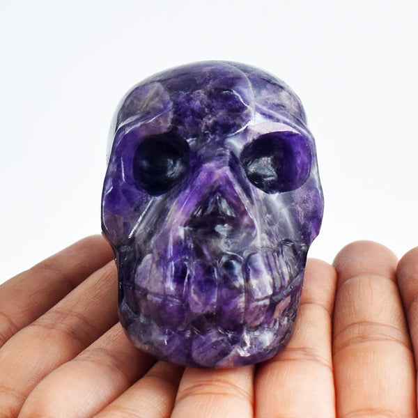 Natural  1169.00 Carats  Genuine Purple Amethyst Hand Carved Crystal Skull  Gemstone  Carving