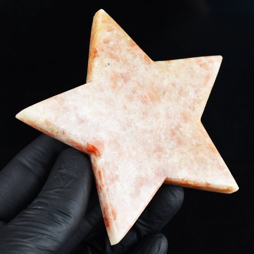 Exclusive 374.00 Carats Genuine Sunstone Crystal Specimen Star Gemstone