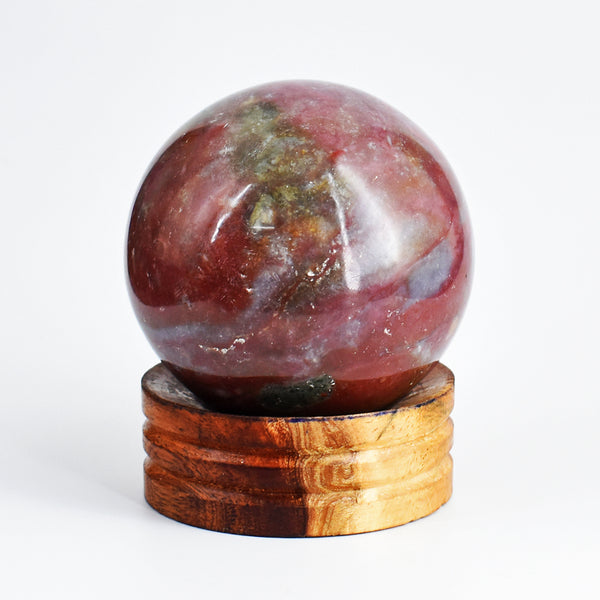 Craftsmen 1488.00 Carats Genuine Moss Agate  Hand  Carved Crystal  Healing Gemstone  Sphere
