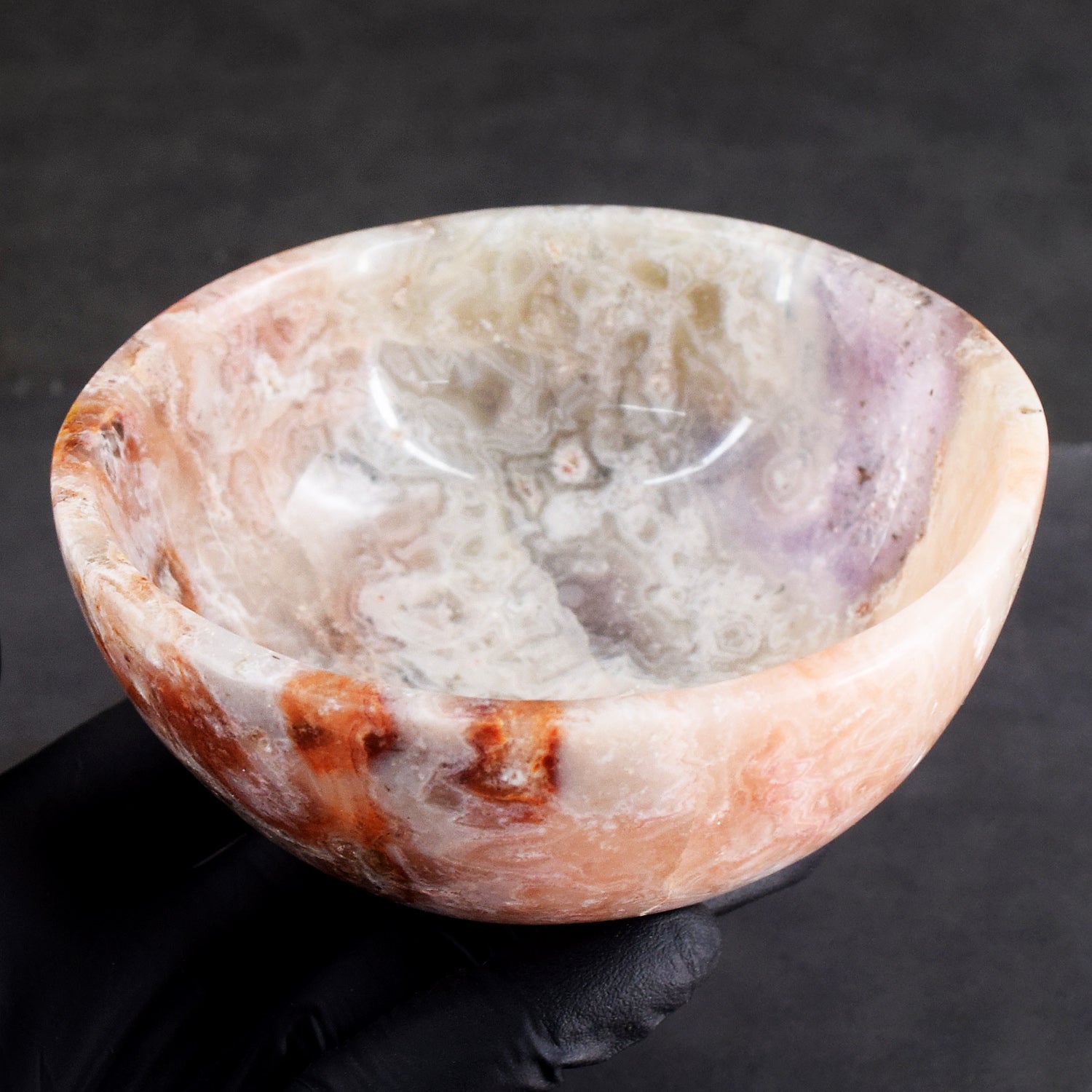 Optimistic 1176.00 Carats Genuine Crazy Lace Agate Hand Carved Crystal Gemstone Carving Big Bowl
