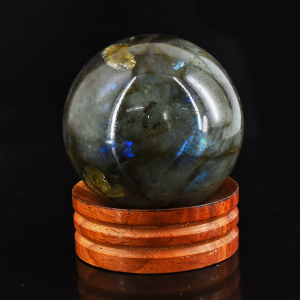 Blue Flash Labradorite 1450.00 Carats  Exclusive Hand Carved Crystal Healing Sphere