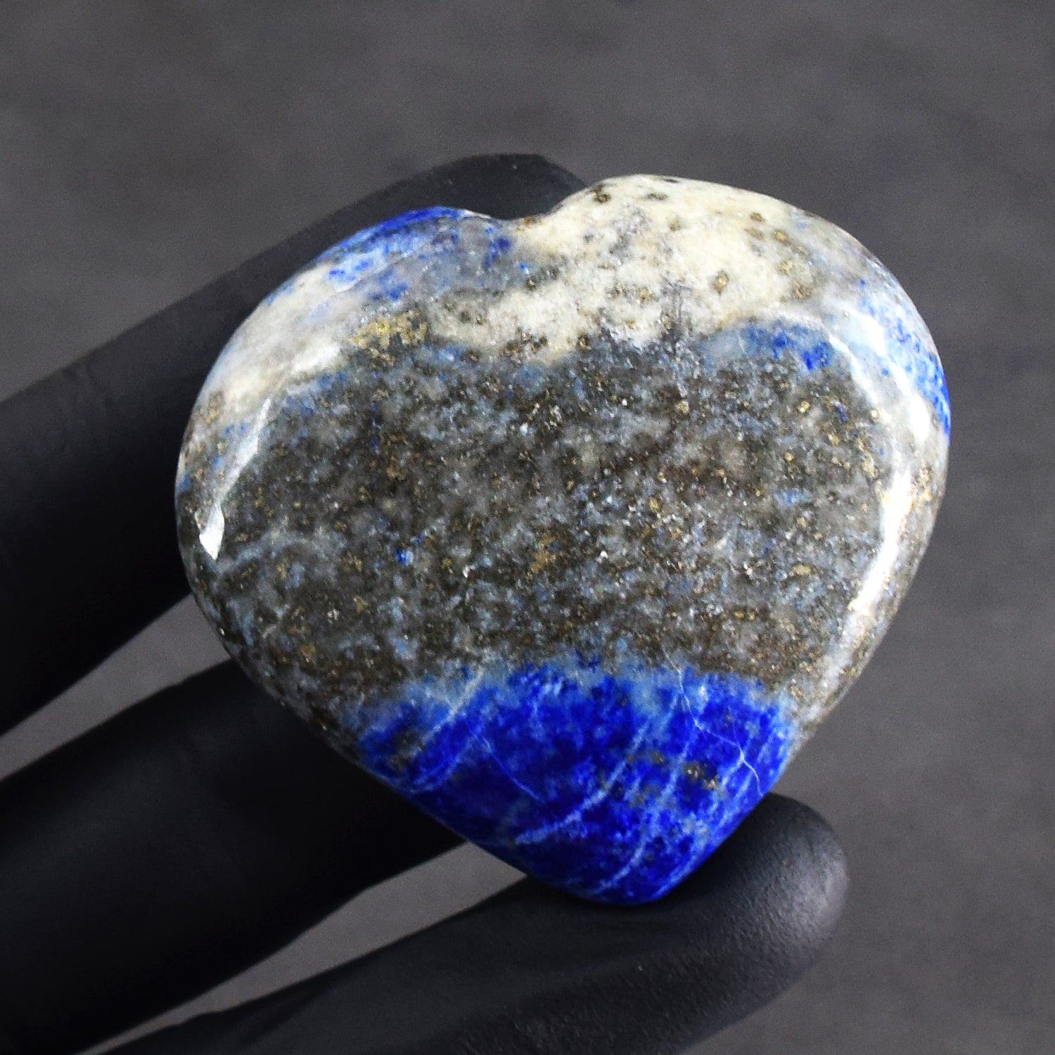 Glamorous 374.00 Cts Genuine Lapis Lazuli Crystal Specimen Gemstone Healing Big Heart