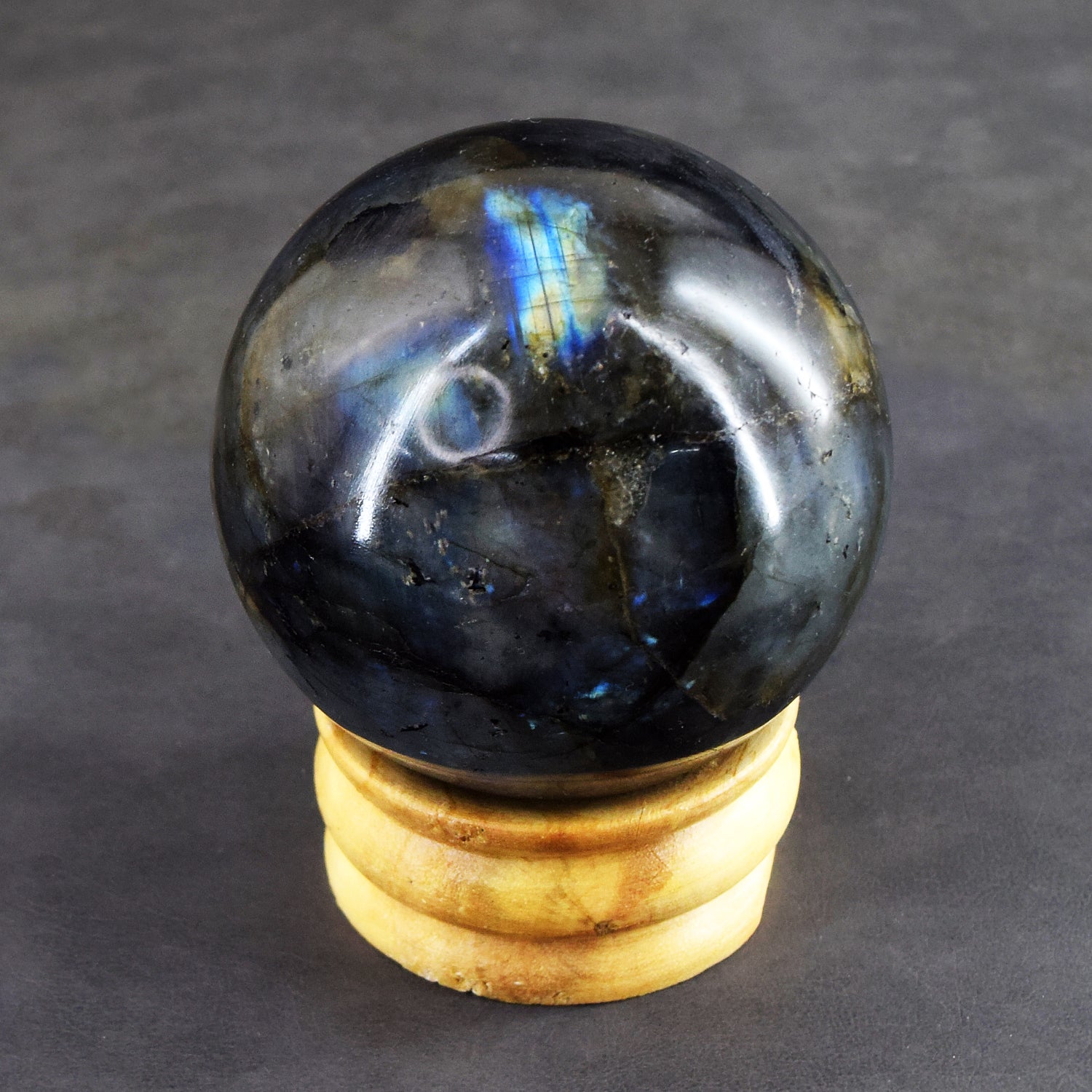 Genuine 2977.00 Cts Genuine Golden & Blue Flash Labradorite Healing Crystal Specimen Premium Sphere