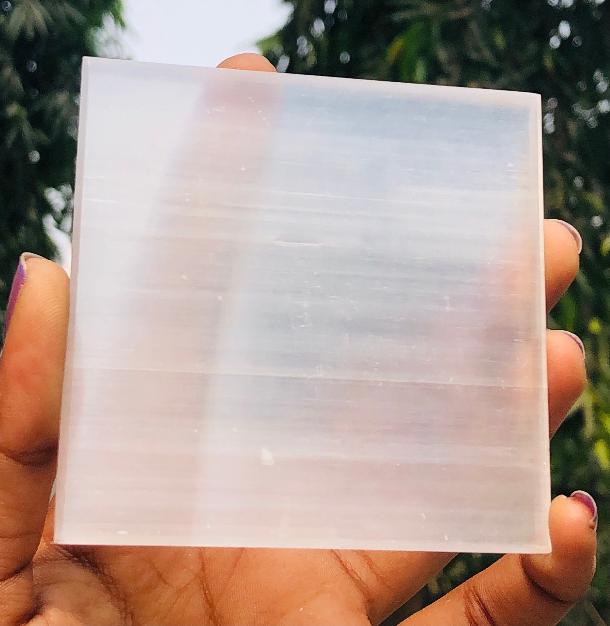 Charming 498.00 Cts Genuine Selenite Healing Crystal Gemstone Premium Plate