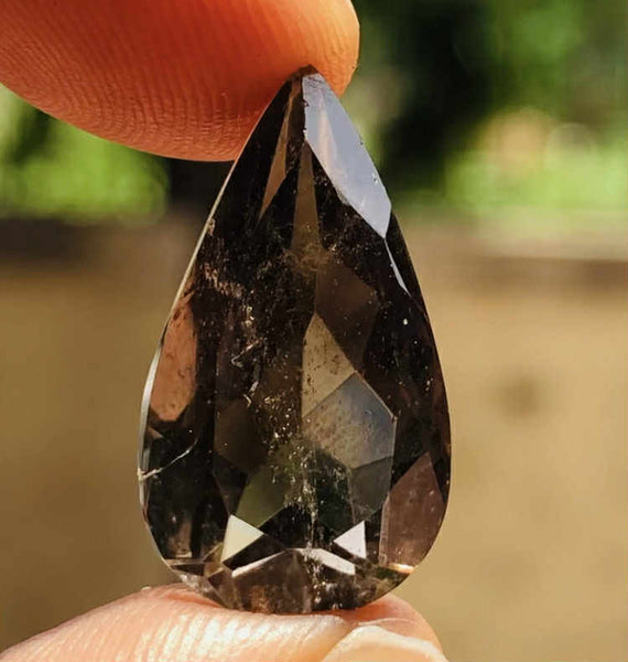 Exclusive 11.00 Cts Genuine Smoky Quartz Faceted Loose Gemstone