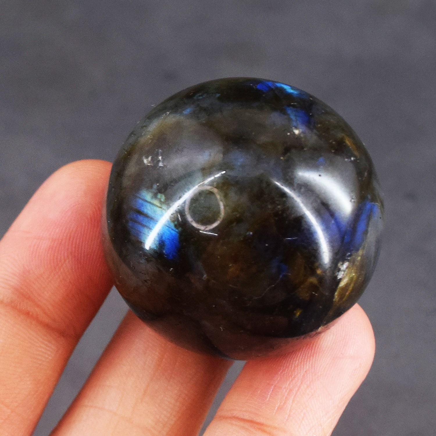 Decent 309.00 Cts Genuine Blue Flash Labradorite Crystal Specimen Premium Healing Sphere