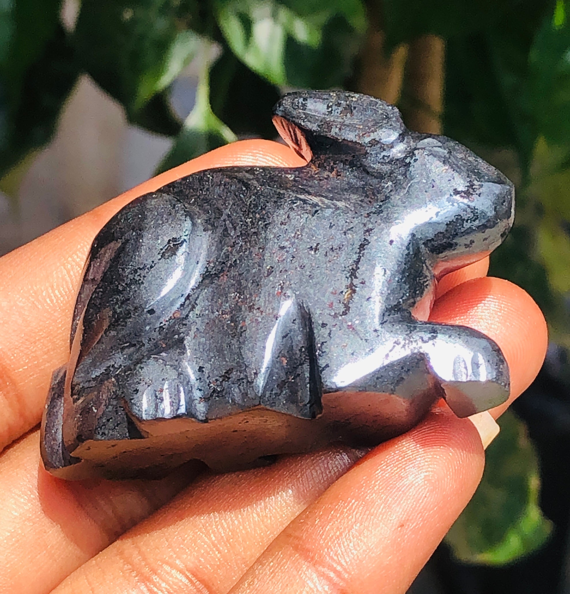 Beautiful  390.00 Carats Genuine Hematite Hand Carved Crystal Bunny Gemstone Carving 2026  Collection