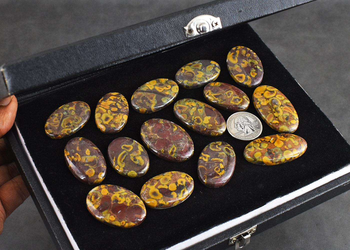 Awesome  599.00 Cts  Genuine  Fruit Jasper  Untreated  Gemstone  Cabochon  Lot