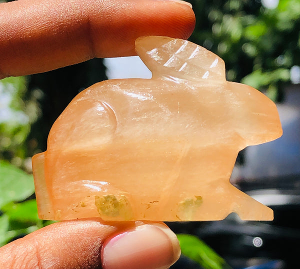 Beautiful 235.00 Carats Genuine Aventurine Hand Carved  Gemstone  Bunny Carving 2026  Collection